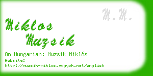 miklos muzsik business card