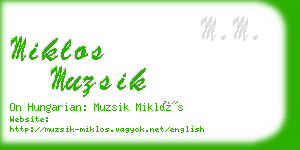 miklos muzsik business card